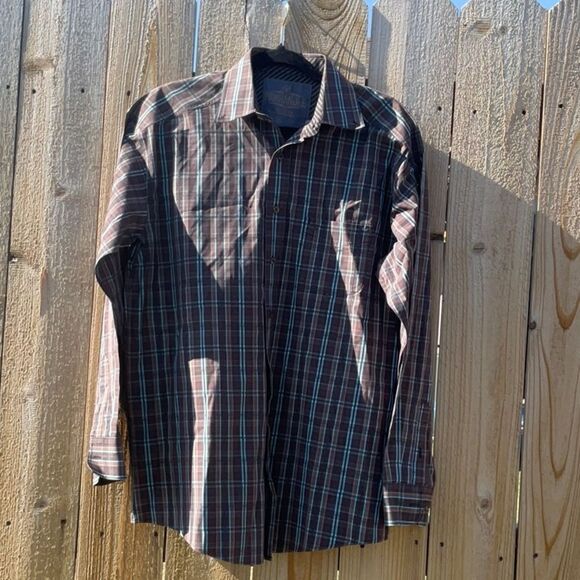 Take 50% OFF- Panhandle Plaid Long Sleeve Shirt, Size-M - Picture 1 of 7